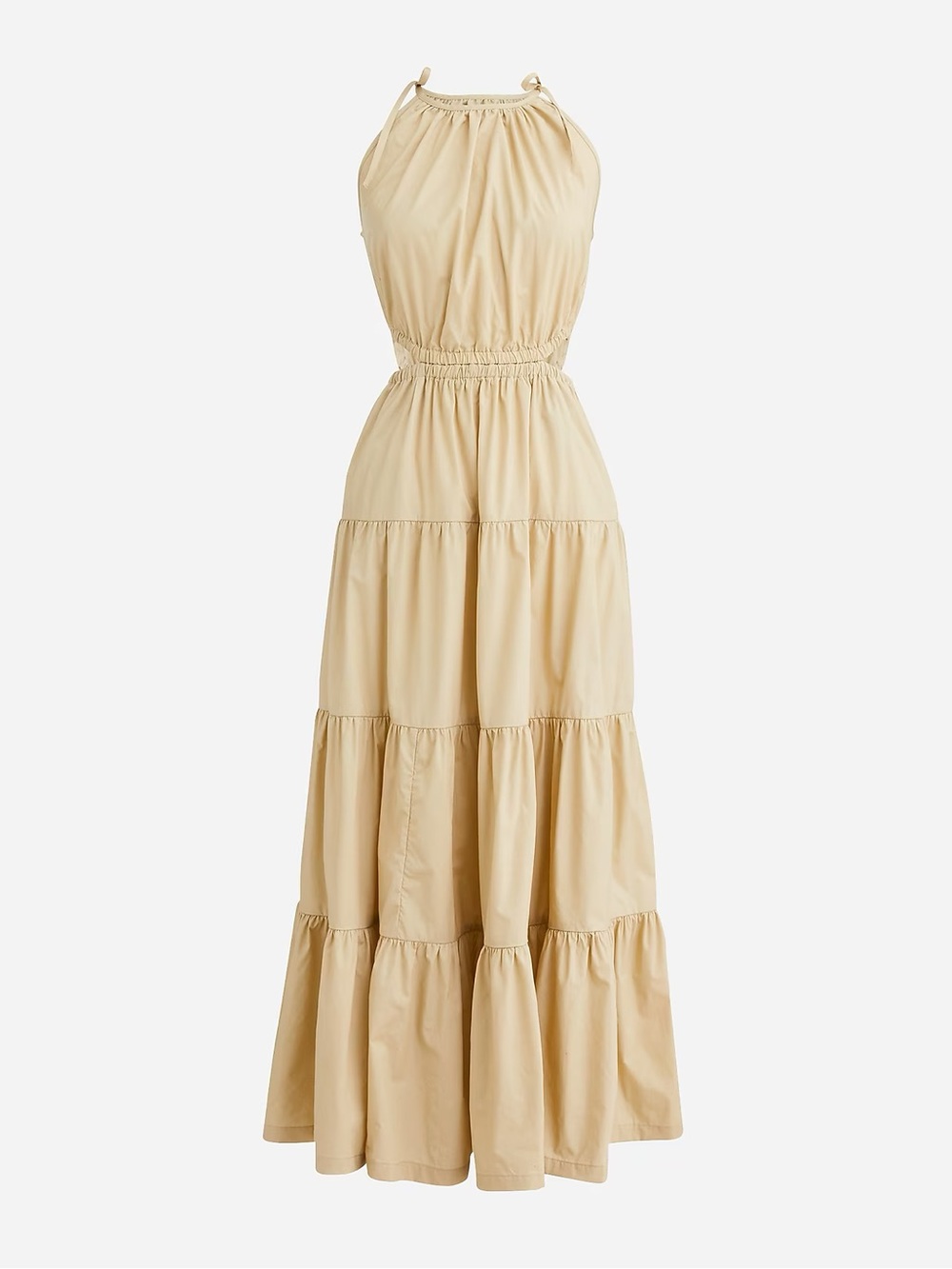 J.Crew Khaki Harbor side-cutout dress - EUC
